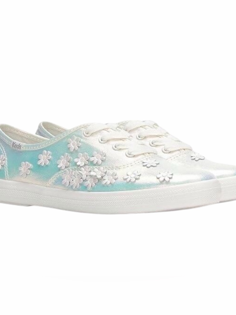 Keds Champion Daisy Iridescent Pearl Sneakers Women’s Size 8 Floral NIB